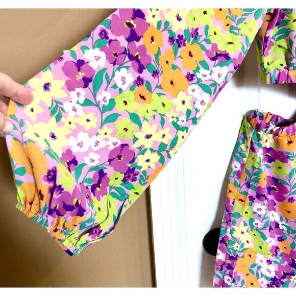 SANCTUARY - 🎉HPx2🎉 NWT - L XL Chiffon Floral Blouson Sleeve Cut-Out Mini Dress - Picture 8 of 16